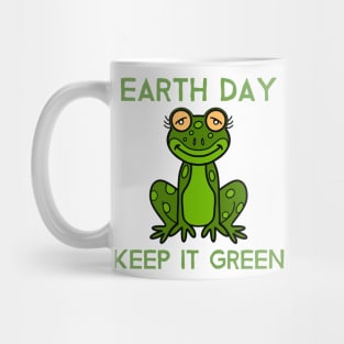 EARTH Day Funny Frog Keep It Green Mug